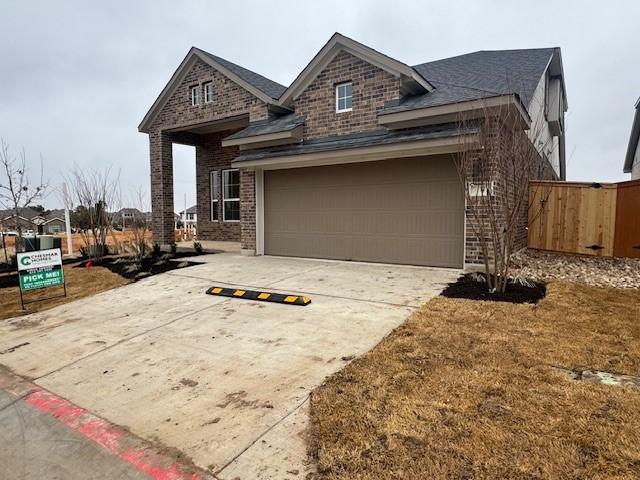 view of front facade with a garage