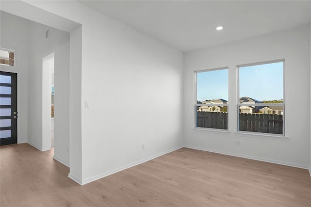 interior space featuring light wood-type flooring