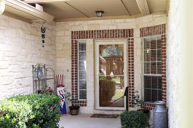 view of doorway to property