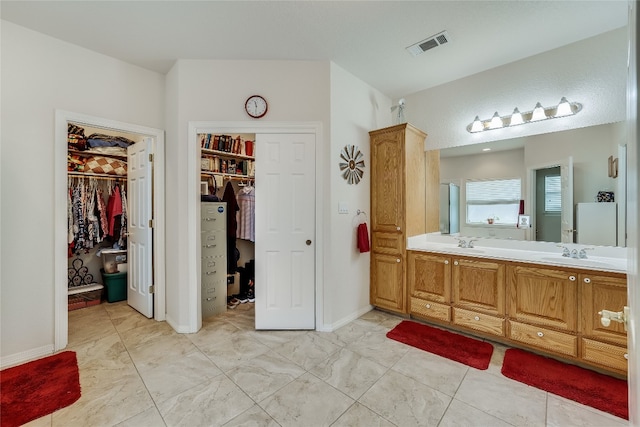 bathroom featuring vanity