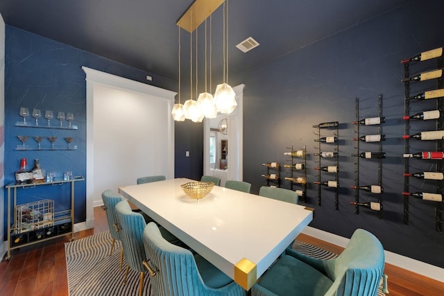 dining room featuring dark hardwood / wood-style floors