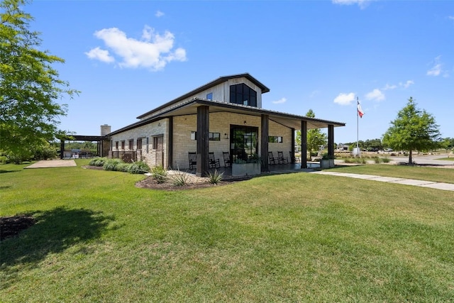 2105 Keeneland Cv Unit 6, Spicewood, TX 78669 - back of property featuring a lawn