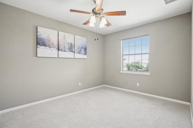 2717 Highland Trl, Leander, TX 78641 - carpeted spare room with baseboards and ceiling fan