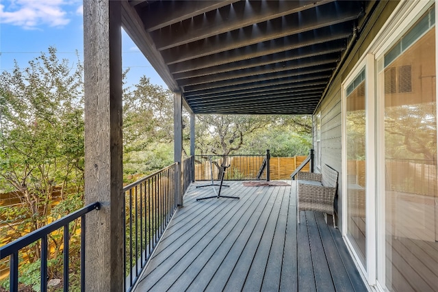 view of wooden deck