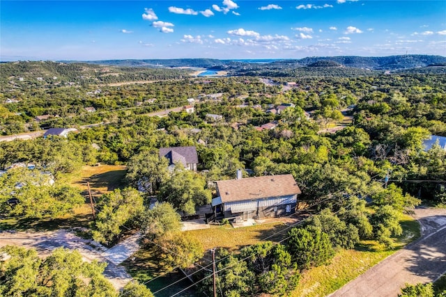 bird's eye view featuring a mountain view