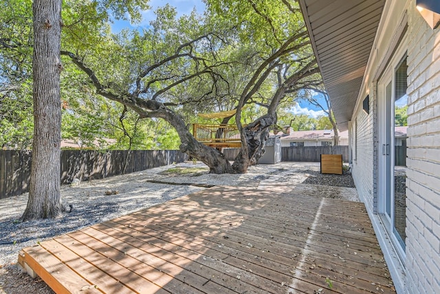 view of wooden deck