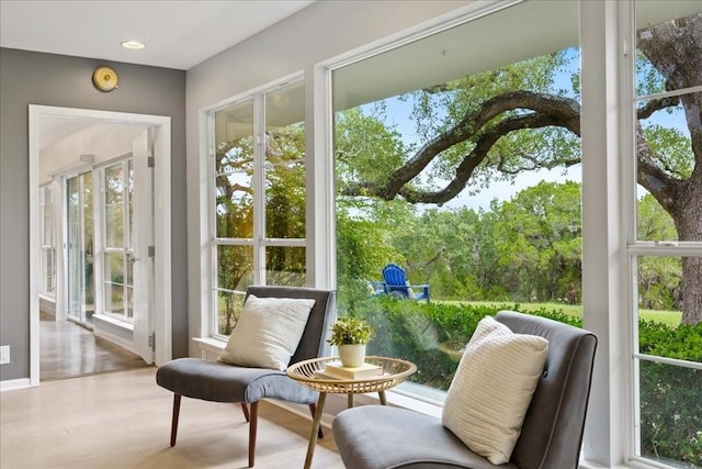 view of sunroom