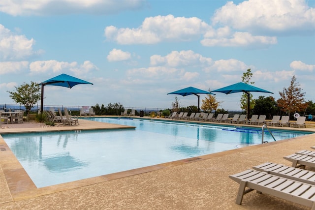 19108 Excursion Falls Way, Jonestown, TX 78645 - pool featuring a patio area and fence