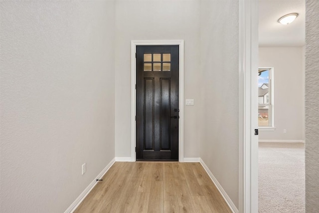 entrance foyer featuring light hardwood / wood-style floors