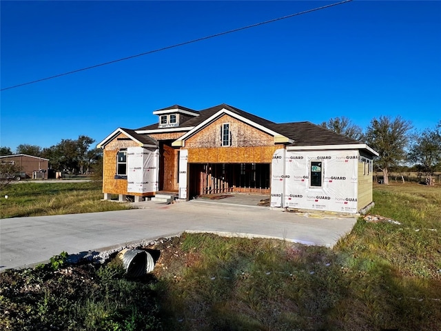 view of unfinished property