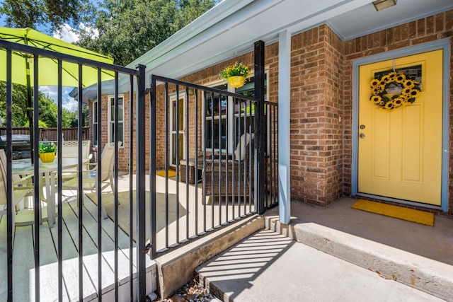 exterior space with covered porch