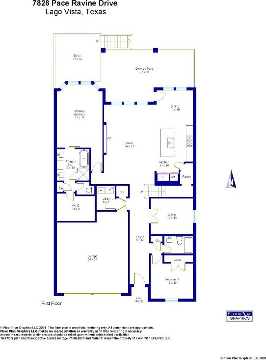 7828 Pace Ravine Dr, Lago Vista, TX 78645 - plan