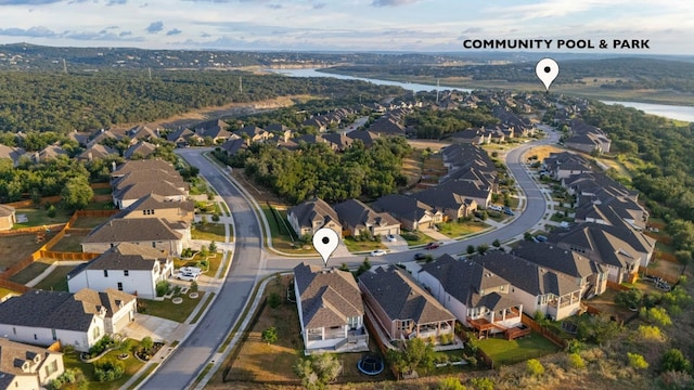 7828 Pace Ravine Dr, Lago Vista, TX 78645 - bird's eye view with a water view