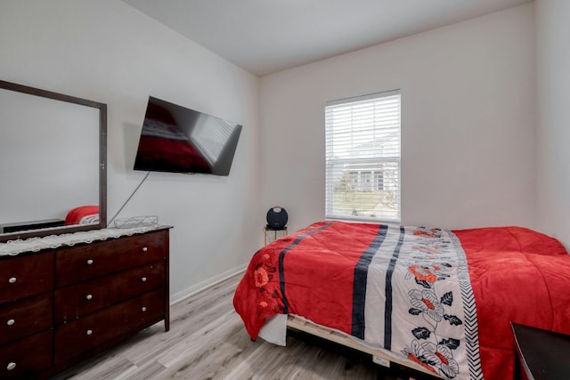 bedroom featuring light hardwood / wood-style flooring