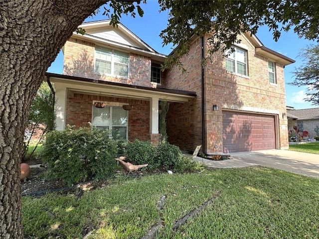 view of front facade featuring a garage