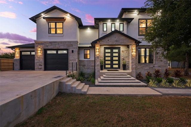 view of front of house featuring a garage