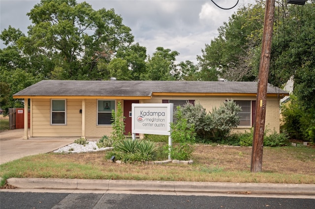 view of ranch-style house