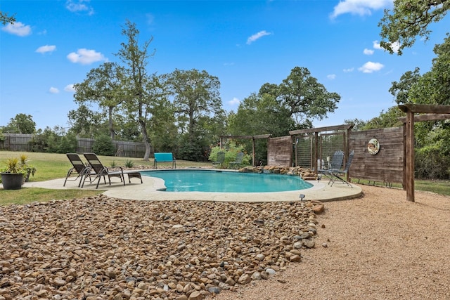 view of pool with a patio