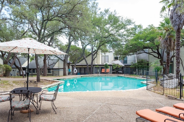 view of pool with a patio area