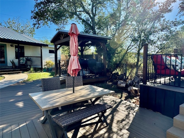 view of wooden deck