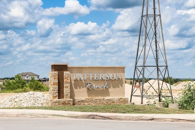 view of community sign