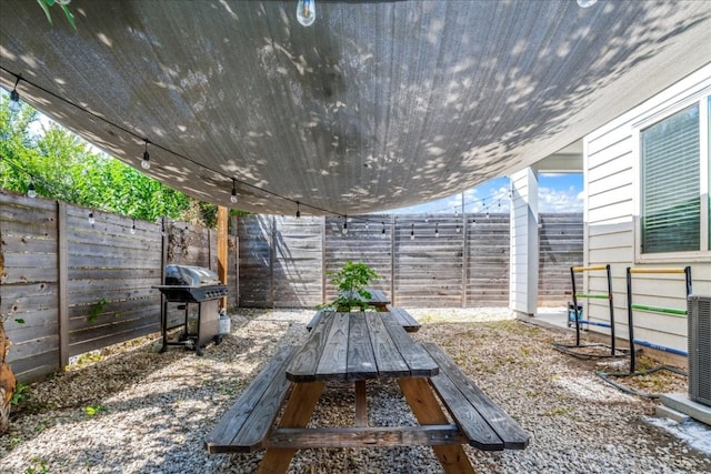 view of patio with grilling area