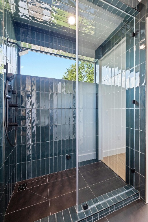 bathroom featuring tile patterned flooring