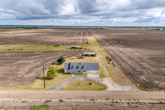 aerial view with a rural view