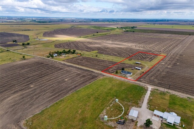 drone / aerial view featuring a rural view