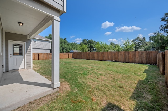 view of yard featuring a patio area