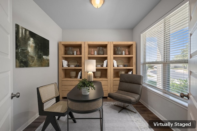 112 Driftwood Hills Way, Georgetown, TX 78633 - sitting room featuring wood finished floors and baseboards