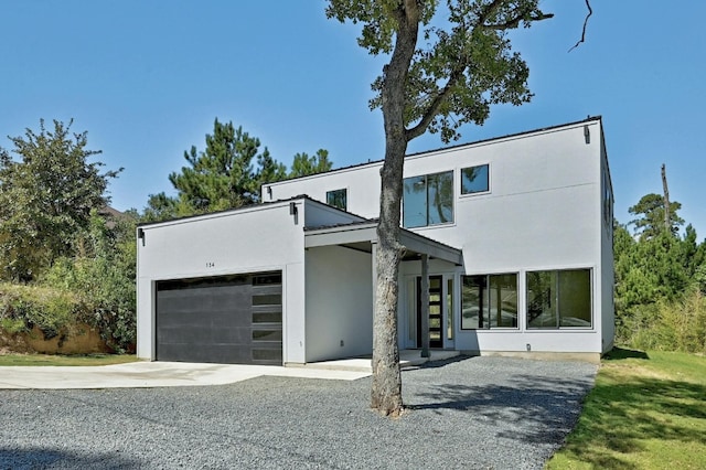 contemporary house with a garage