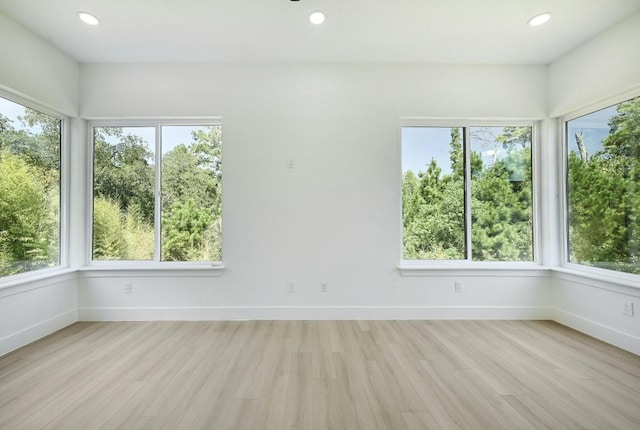 empty room featuring light hardwood / wood-style flooring