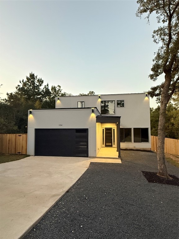 modern home with a garage