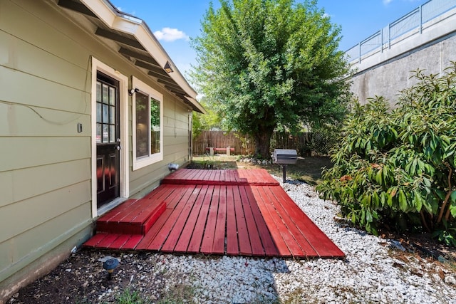 view of wooden terrace