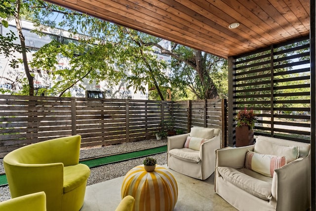 exterior space featuring an outdoor living space