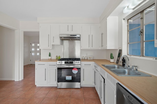 5807 Wynona Ave, Austin, TX 78756 - kitchen featuring gas stove, dishwasher, under cabinet range hood, and light countertops