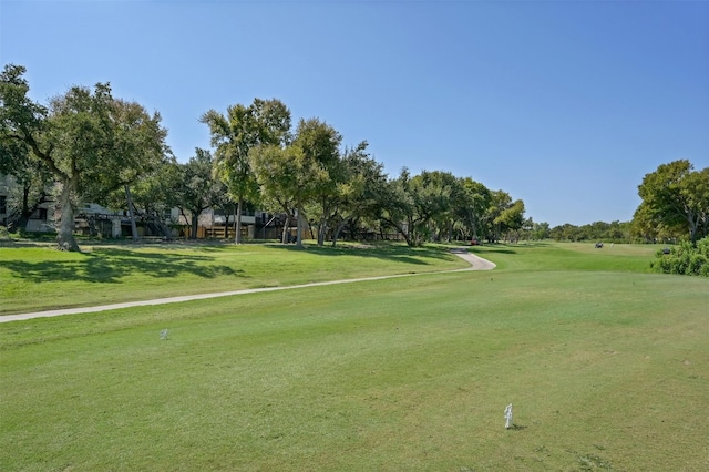 view of property's community with a yard