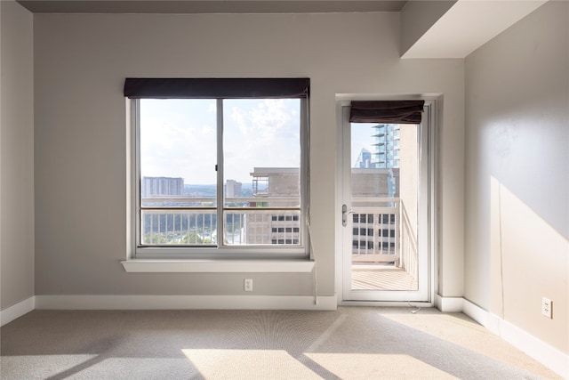 view of carpeted empty room