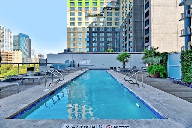 view of pool with a patio