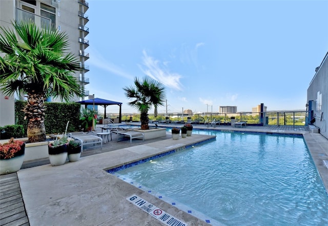 view of pool with a patio area