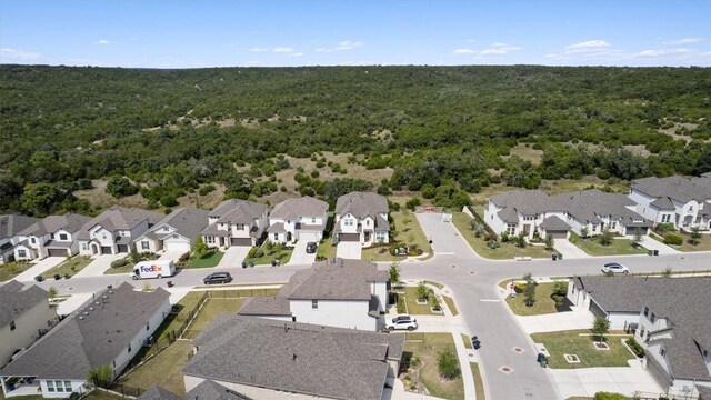 1029 Villa Rialto Vw, Leander, TX 78641 - aerial view of property's location with a forest and nearby suburban area