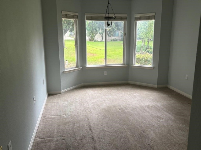 405 Dawson Trl, Georgetown, TX 78633 - unfurnished dining area featuring carpet floors, plenty of natural light, and baseboards