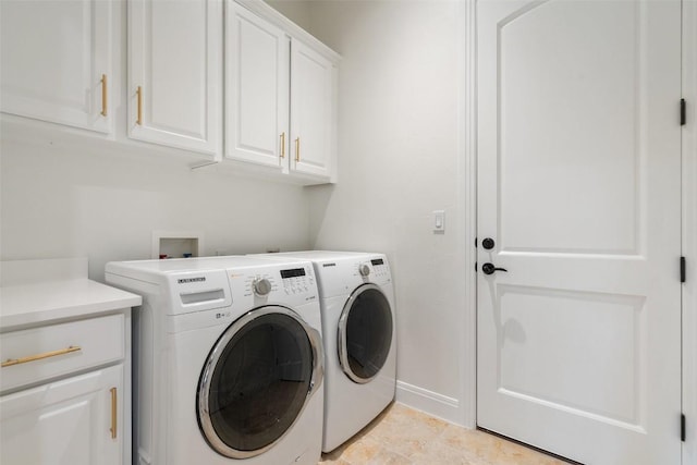 15009 General Williamson, Austin, TX 78734 - washroom featuring cabinet space, independent washer and dryer, and baseboards
