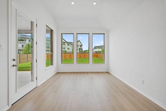408 Ridgewell Loop, Georgetown, TX 78633 - unfurnished sunroom with vaulted ceiling