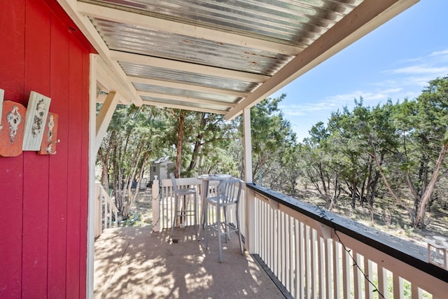 view of balcony