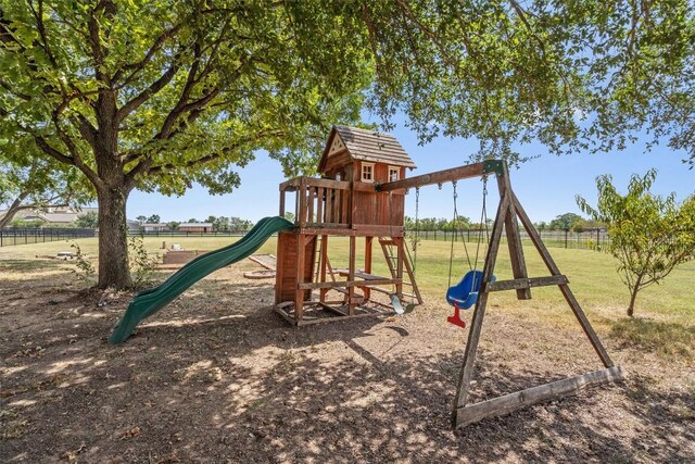 view of playground featuring a yard