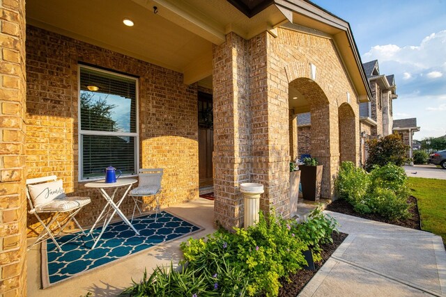 view of patio featuring covered porch