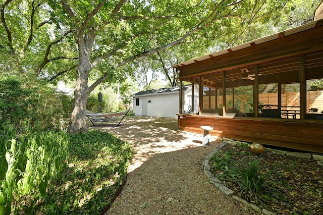 view of property exterior featuring a wooden deck