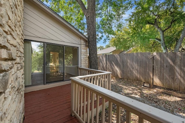 wooden terrace with fence